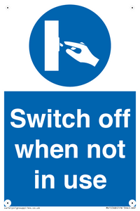 Switch off when not in use